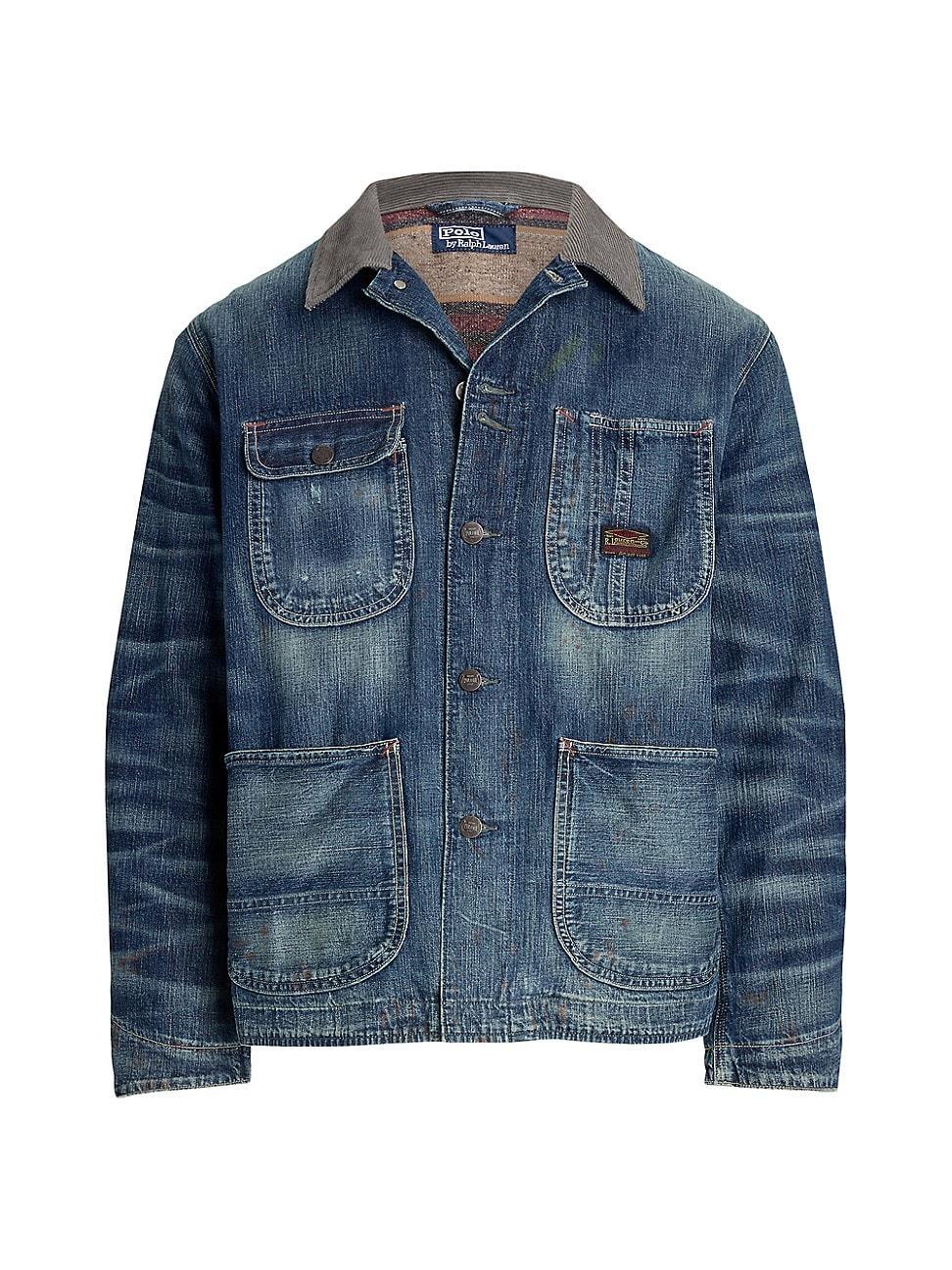 Mens Denim Utility Jacket Product Image