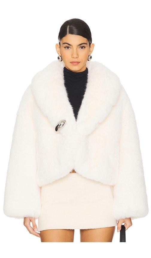 Cropped Faux Fur Jacket Product Image