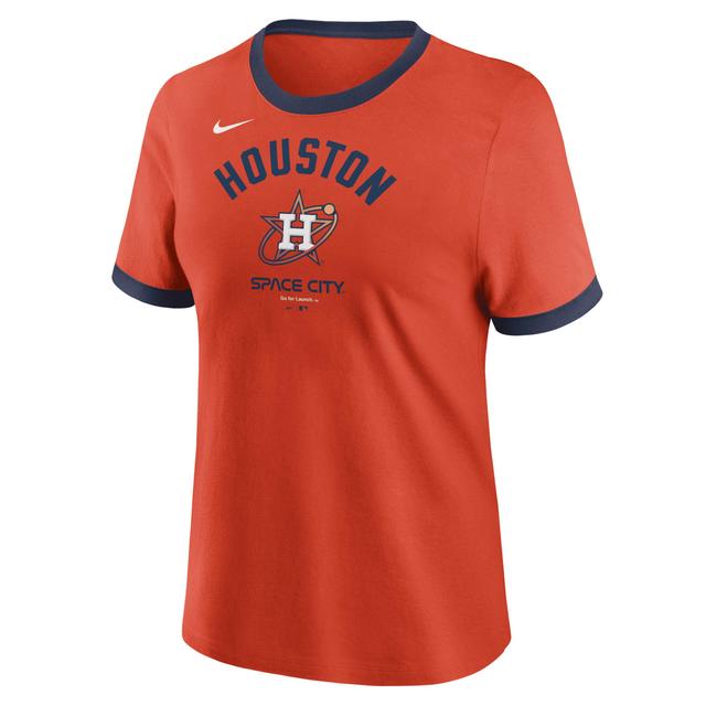 Houston Astros City Connect Nike Womens MLB Ringer T-Shirt Product Image