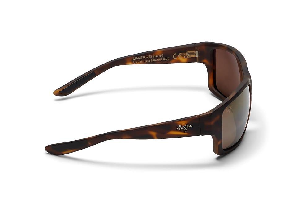 Maui Jim Mens Mangroves PolarizedPlus2 Wrap Tortoise 60mm Sunglasses Product Image