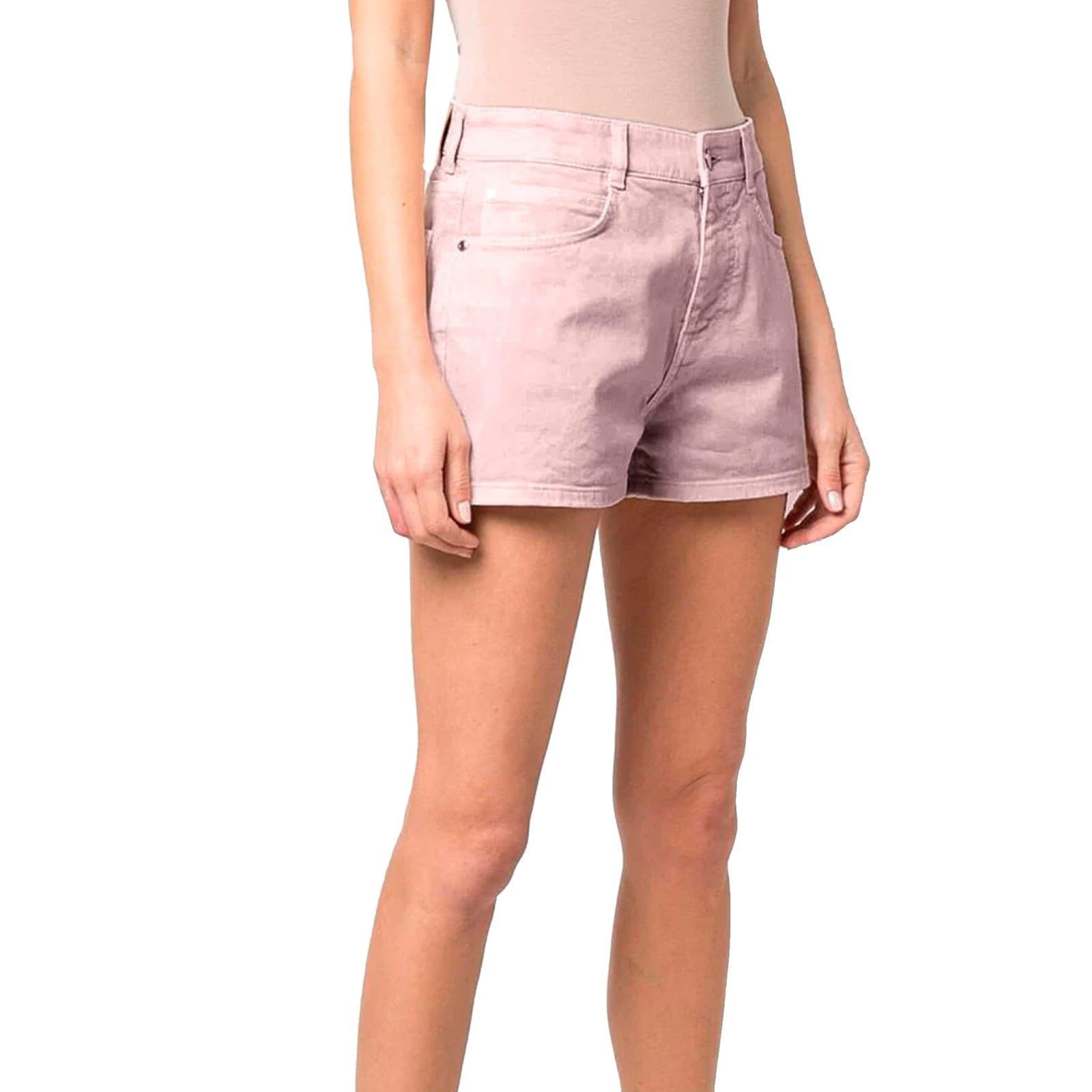 STELLA MCCARTNEY Organic Cotton Denim Shorts In Fresh Peach Product Image