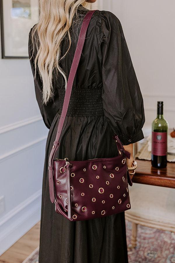 Cosmopolitan Chic Faux Leather Crossbody in Windsor Wine Product Image