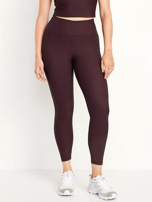 High-Waisted PowerSoft Ribbed Leggings Product Image