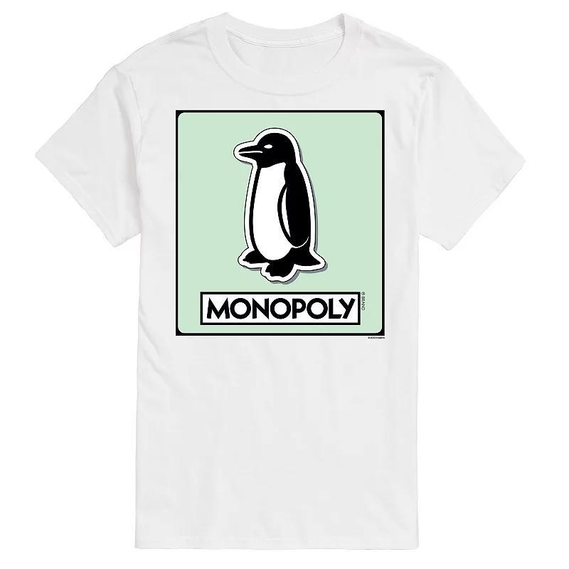 Mens Monopoly Penguin Game Token Graphic Tee Med Grey Product Image