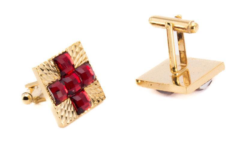 Ruby on Gold Men's Cuff Links Accessory Box Product Image