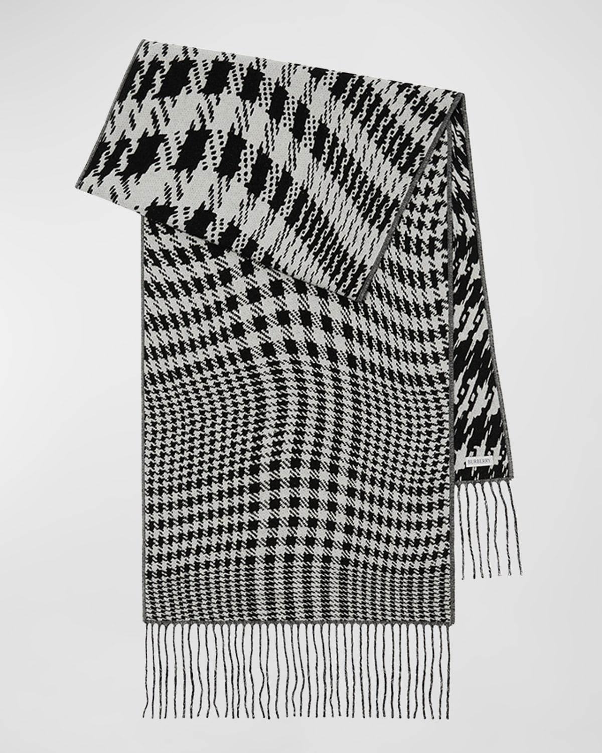 Mens Warped Check Scarf Product Image