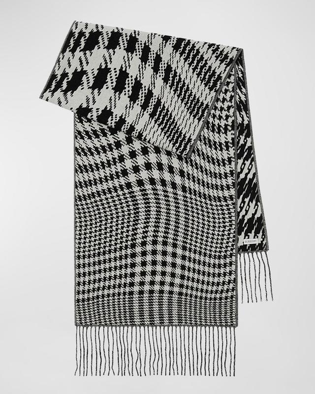 burberry Houndstooth Cashmere Blend Scarf Product Image