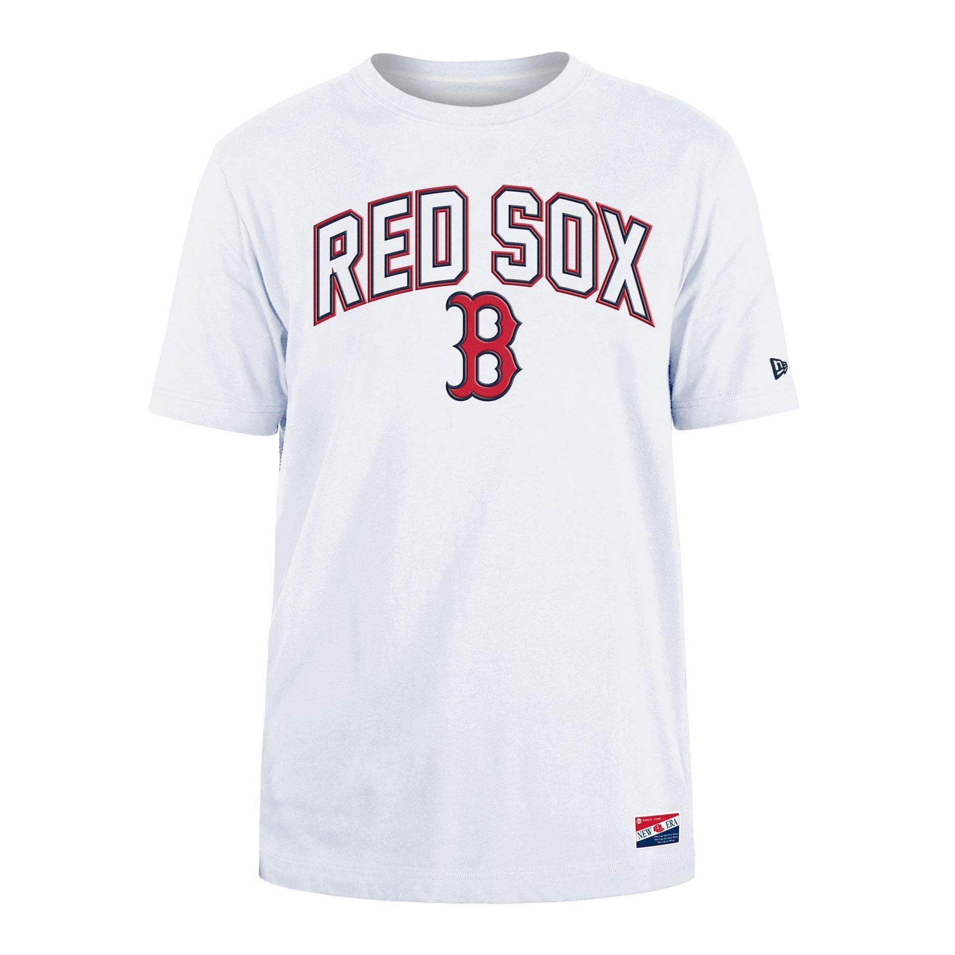 Boston Red Sox Throwback White T-Shirt Male Product Image