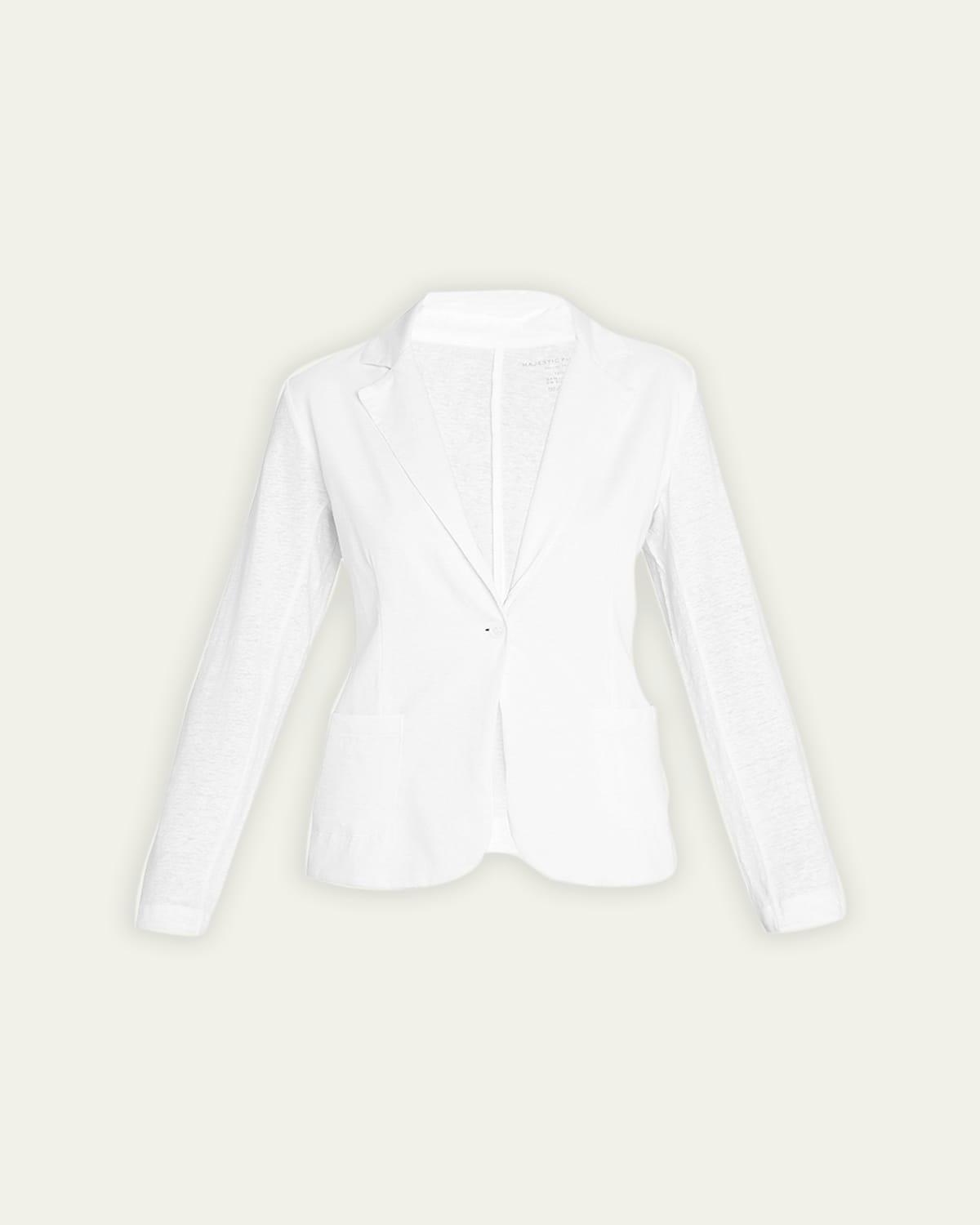 Womens Stretch Linen Blazer Product Image