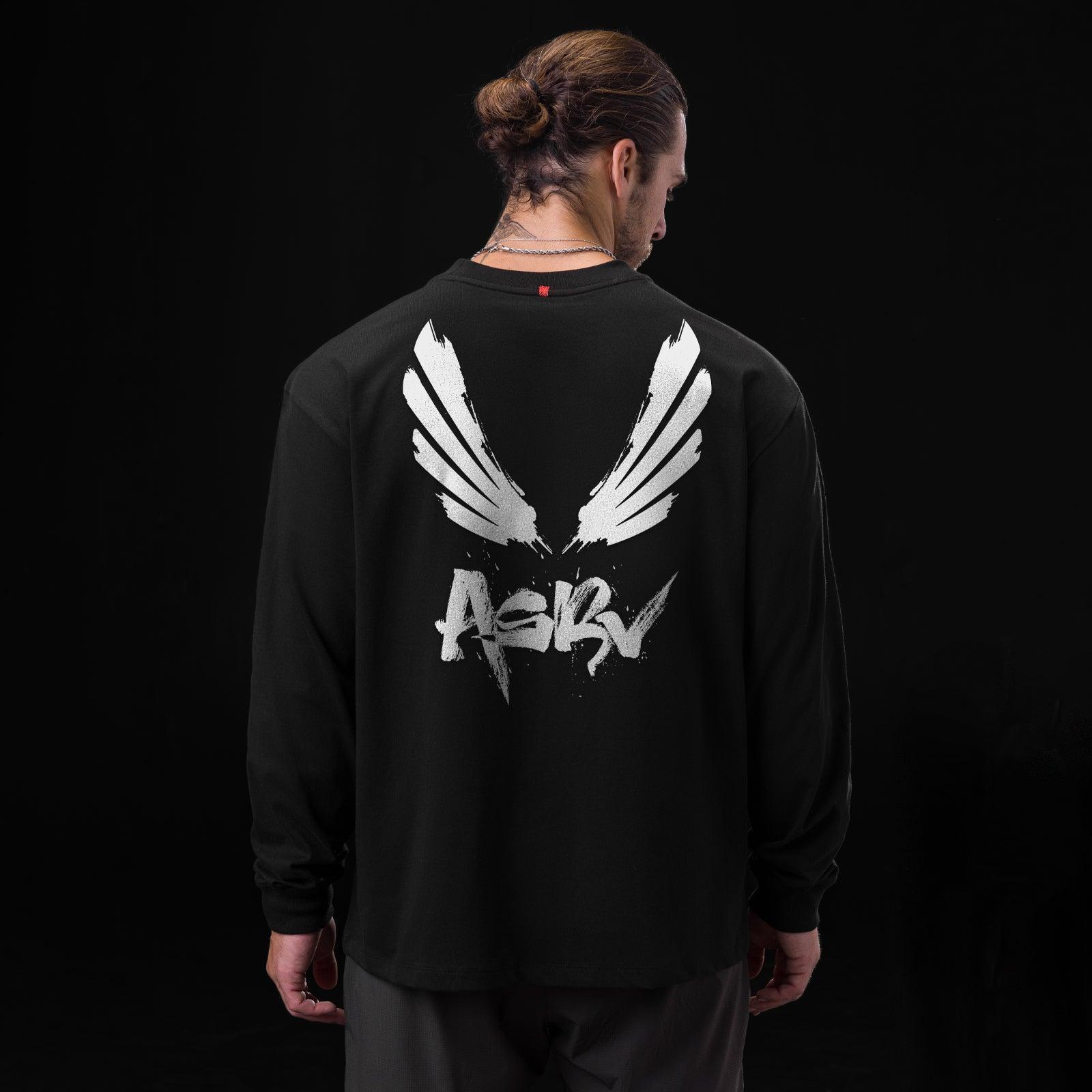 0851. Tech Essential™ Relaxed Long Sleeve  -  Space Grey "Brush Wings/ASRV" Product Image