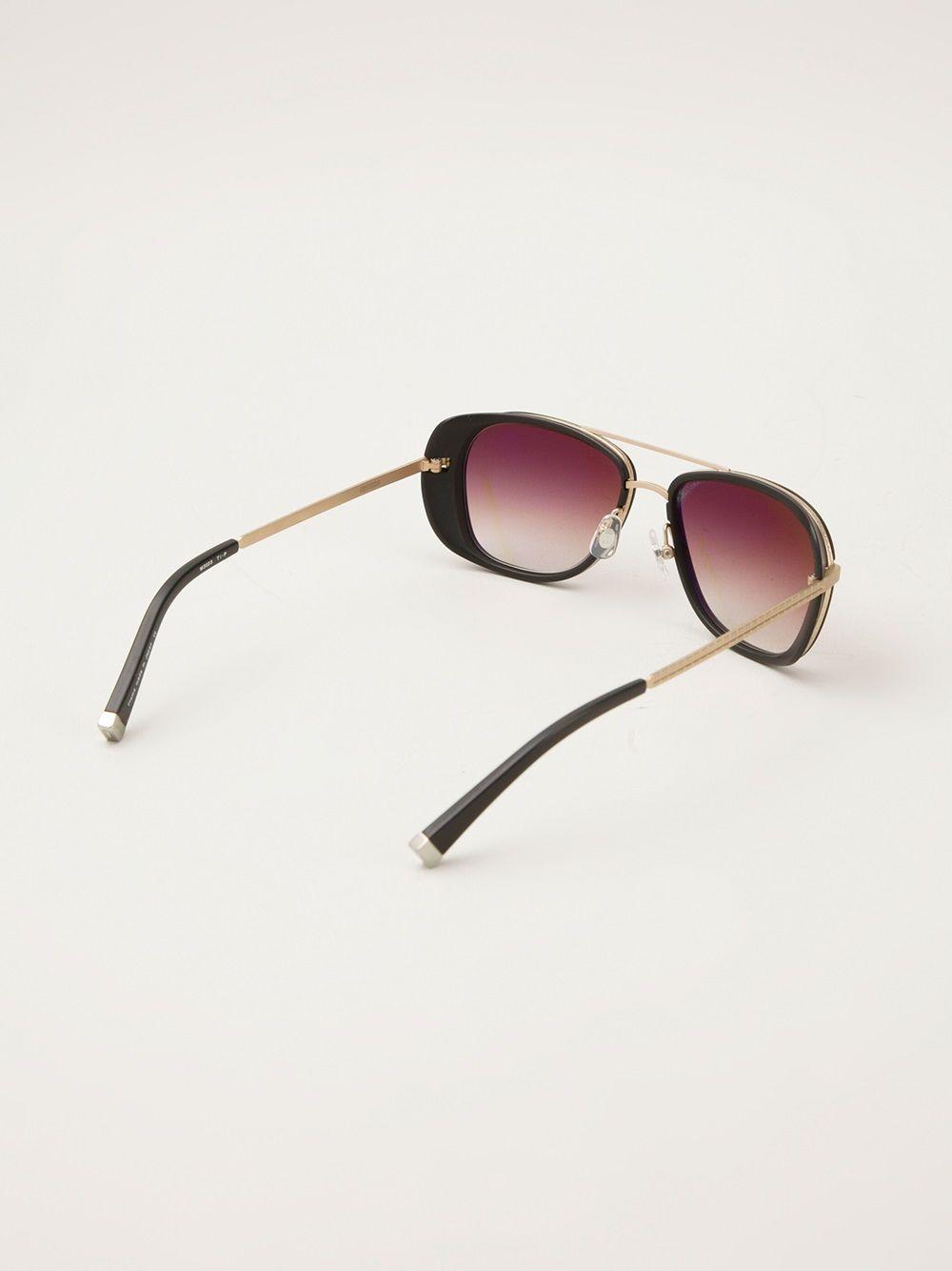 Square Frame Sunglasses In Black Product Image