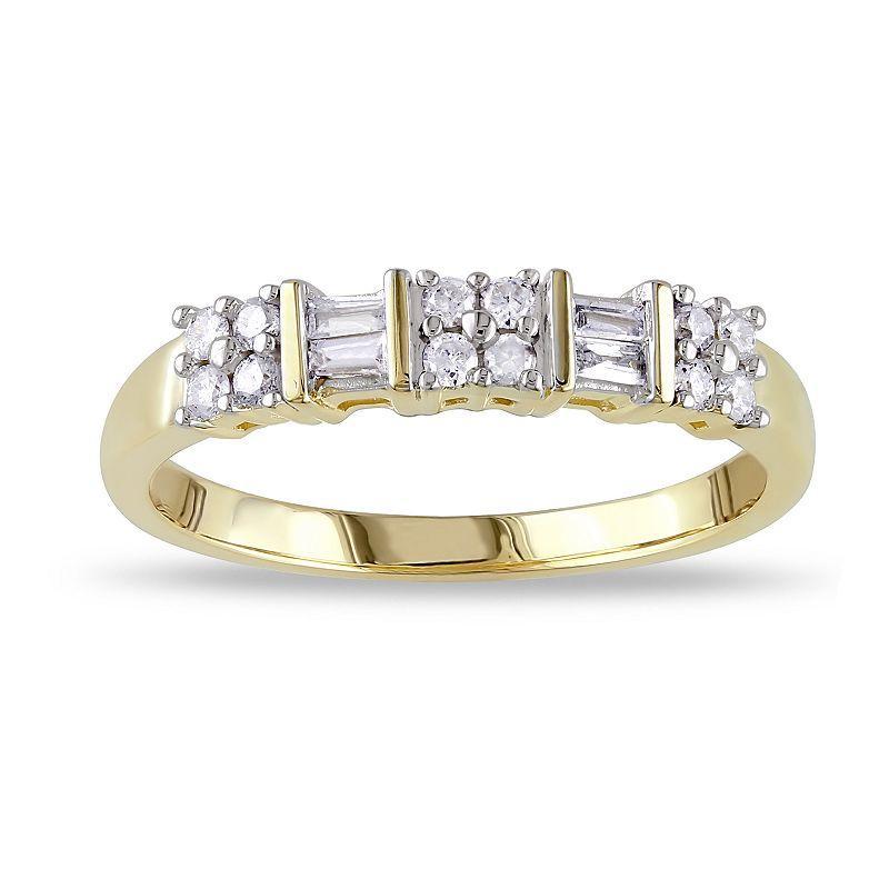 Stella Grace 10k Gold 1/4 Carat T.W. Diamond Cluster Ring, Womens Yellow Product Image