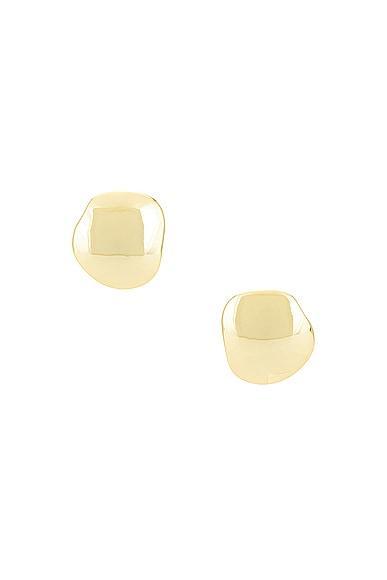 Lele Sadoughi Discus Button Earrings in 14K Gold Plated Product Image