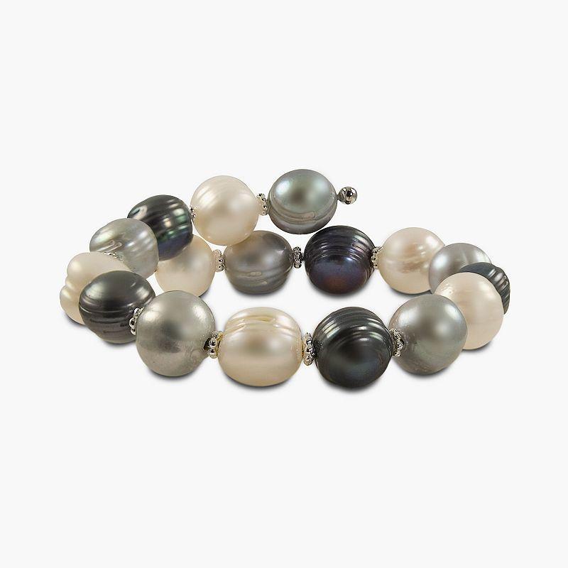 Sterling Silver Dyed Freshwater Cultured Pearl Wrap Bracelet, Womens Product Image