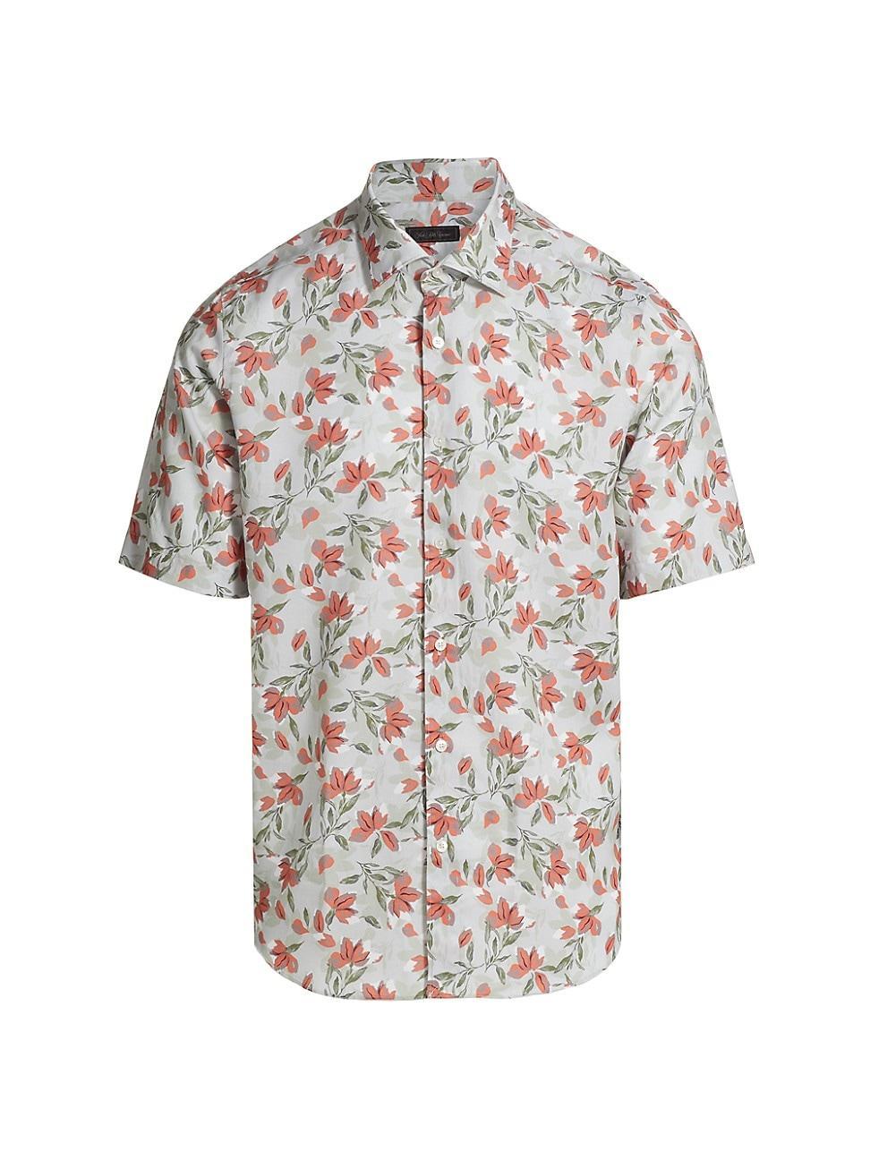 Mens COLLECTION Floral Button-Front Shirt Product Image