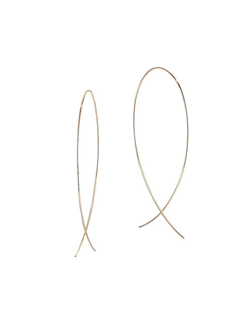 Lana Large Upside Down Hoop Earrings Product Image