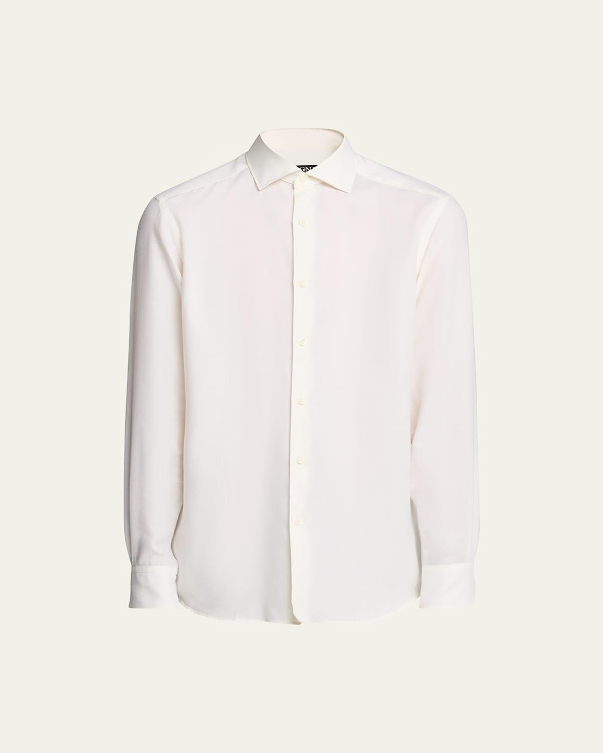 ZEGNA Cashco Cotton & Cashmere Button-Up Shirt Product Image