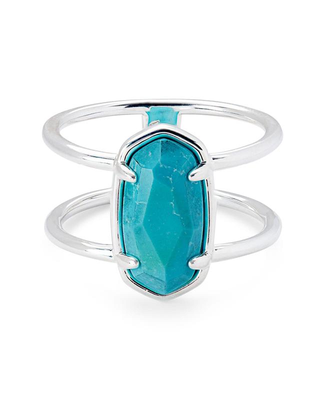 Scott Elyse Sterling Silver Double Band Ring in Turquoise Product Image