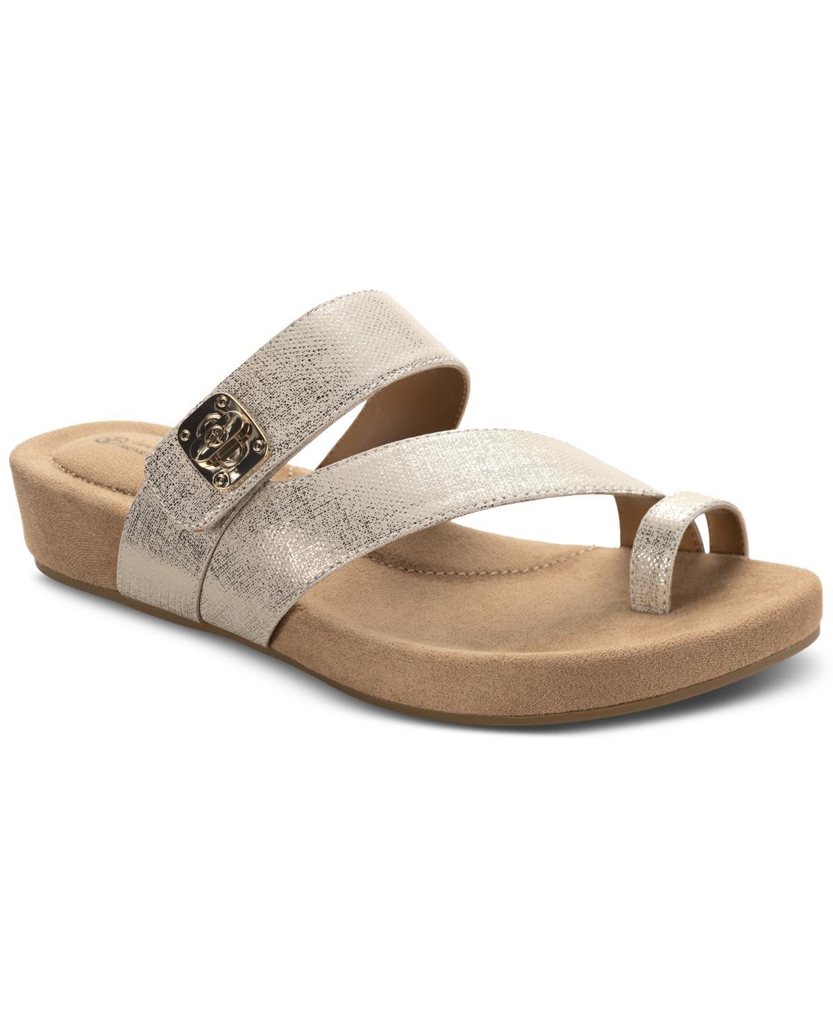 Giani Bernini Womens Rilleyy Memory Foam Footbed Flat Sandals, Created for Macys Product Image