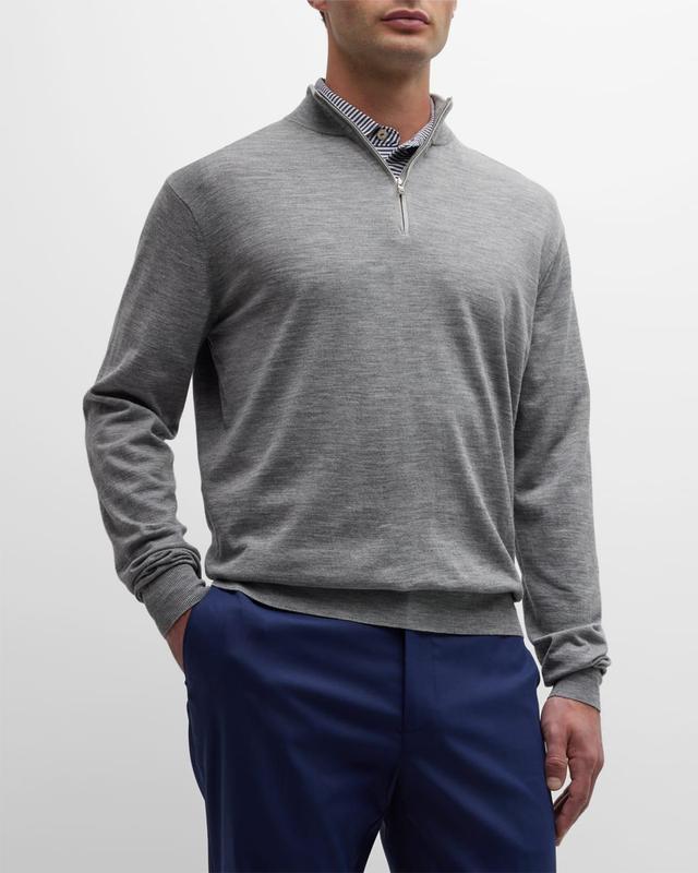 Peter Millar Crown Crafted Excursionist Flex Quarter Zip Merino Wool Blend Pullover Product Image