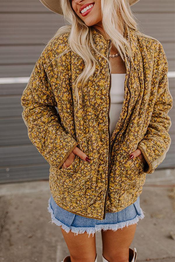 Cabin Cutie Corduroy Jacket in Primrose Yellow Product Image