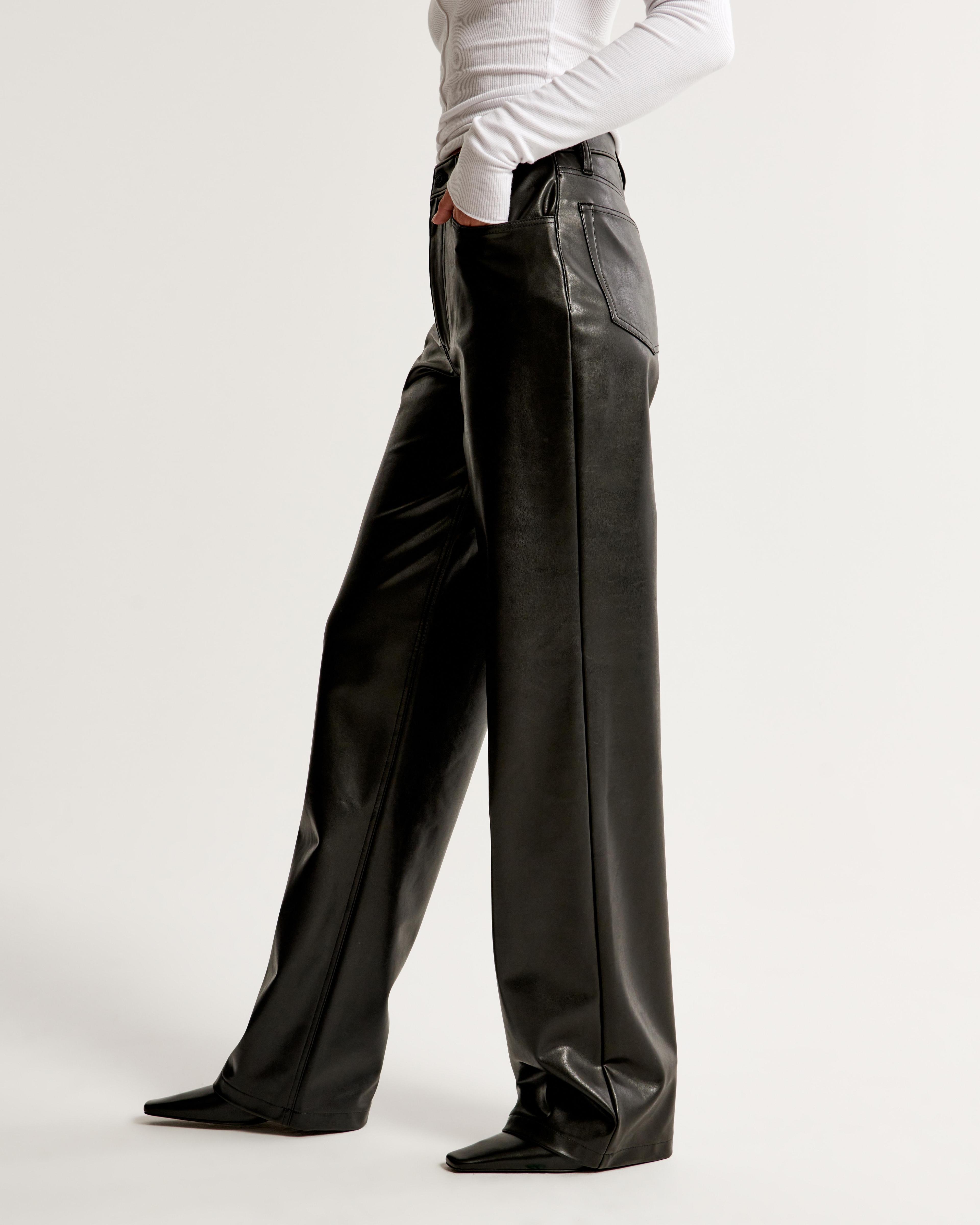 Vegan Leather High Rise Loose Pant Product Image