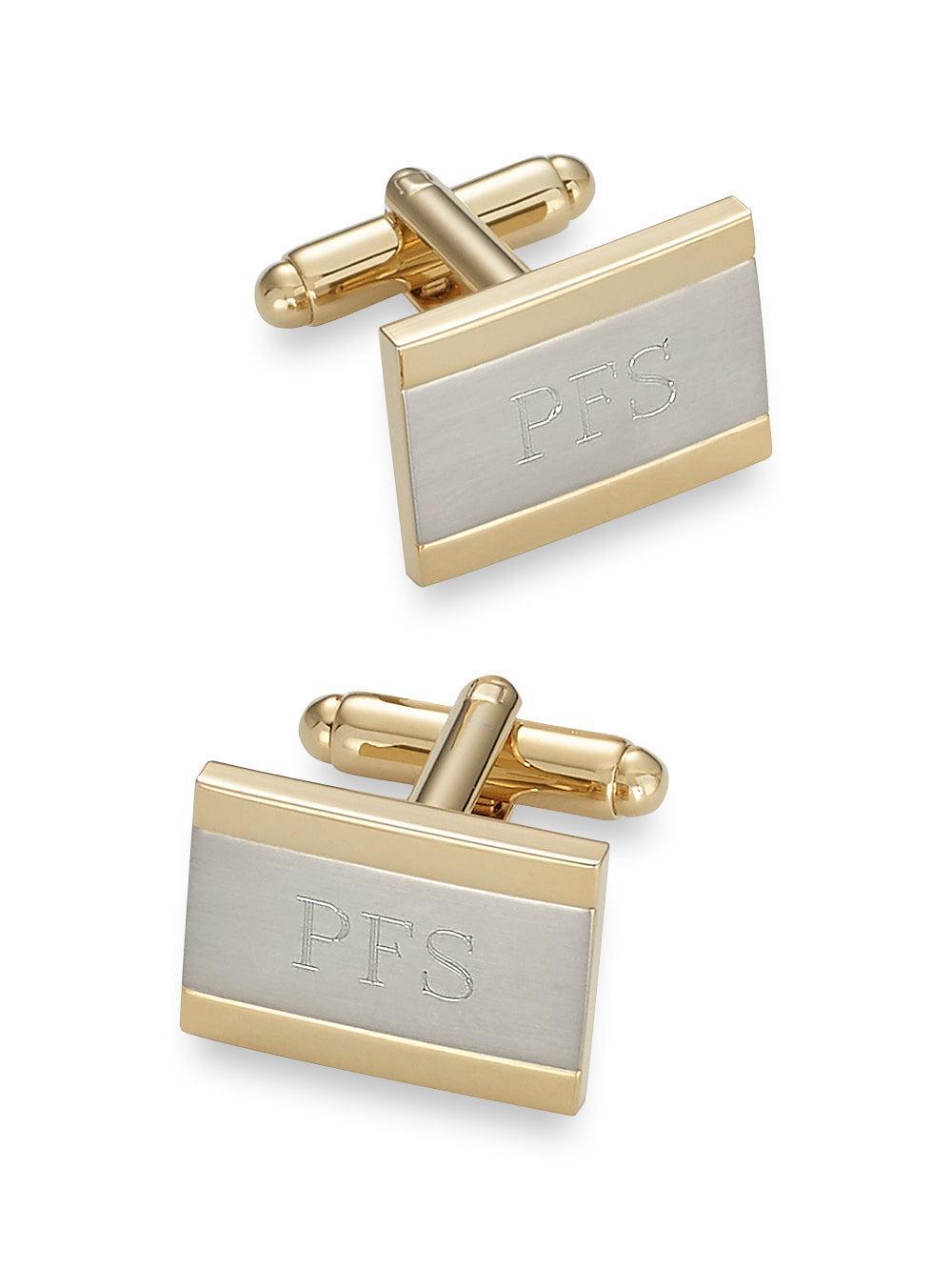 Engravable Cufflinks - Gold/silver Product Image