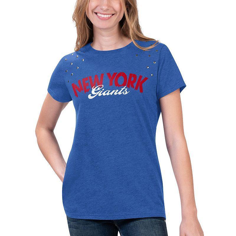 Womens G-III 4Her by Carl Banks Heathered Royal New York Giants Main Game T-Shirt product image