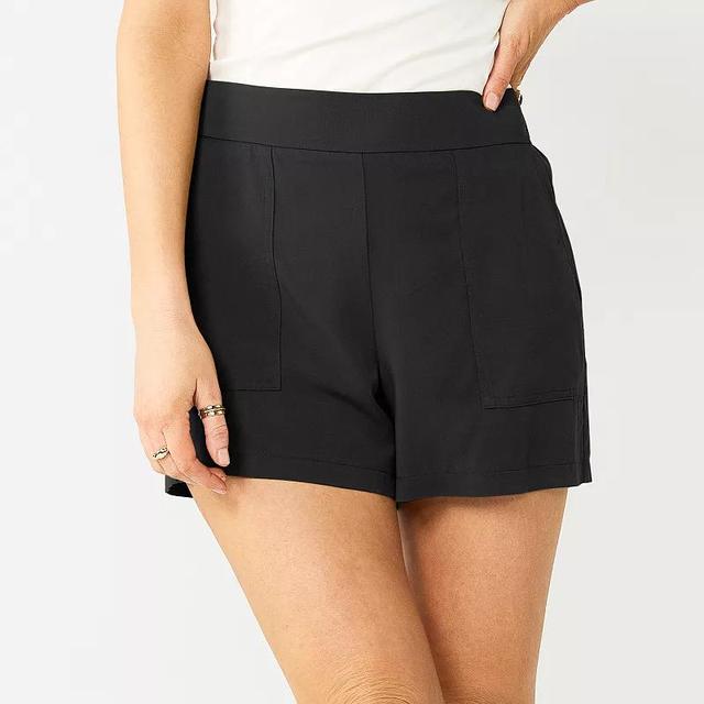 Womens Nine West Patch Pocket Mid-Rise Shorts Product Image