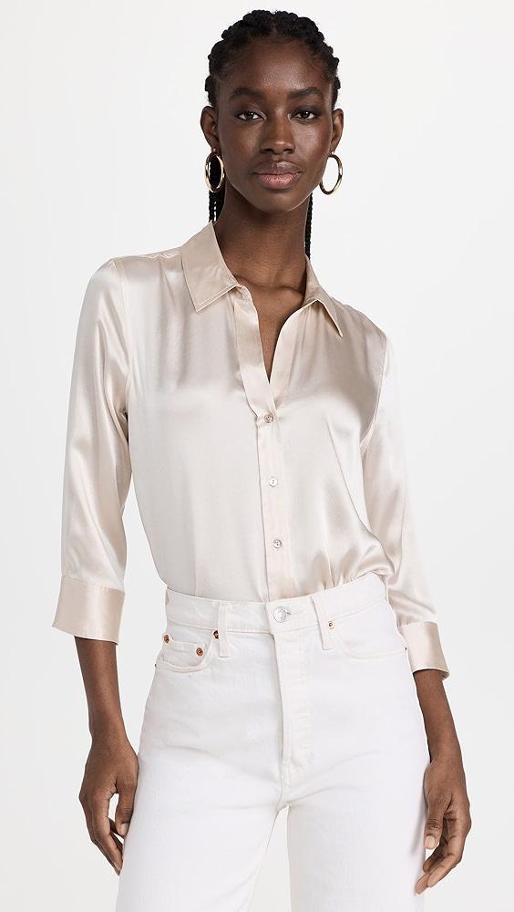 L'AGENCE Dani 3/4 Sleeve Blouse | Shopbop Product Image