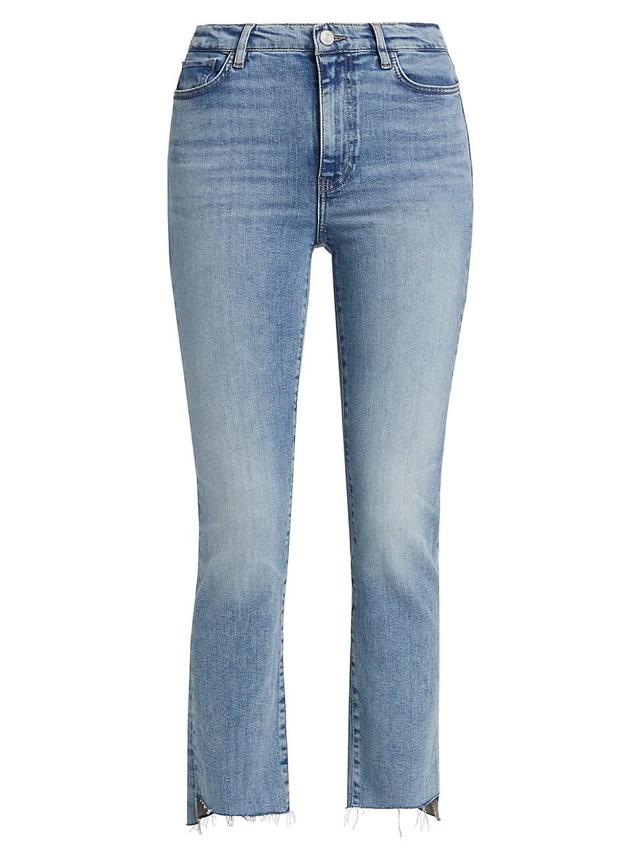 Womens Le High Straight Corkscrew High-Rise Cropped Jeans Product Image