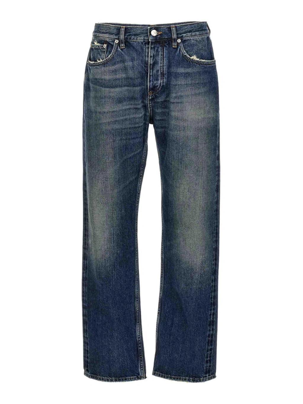 Harison Straight Leg Denim Jeans In Blue Product Image