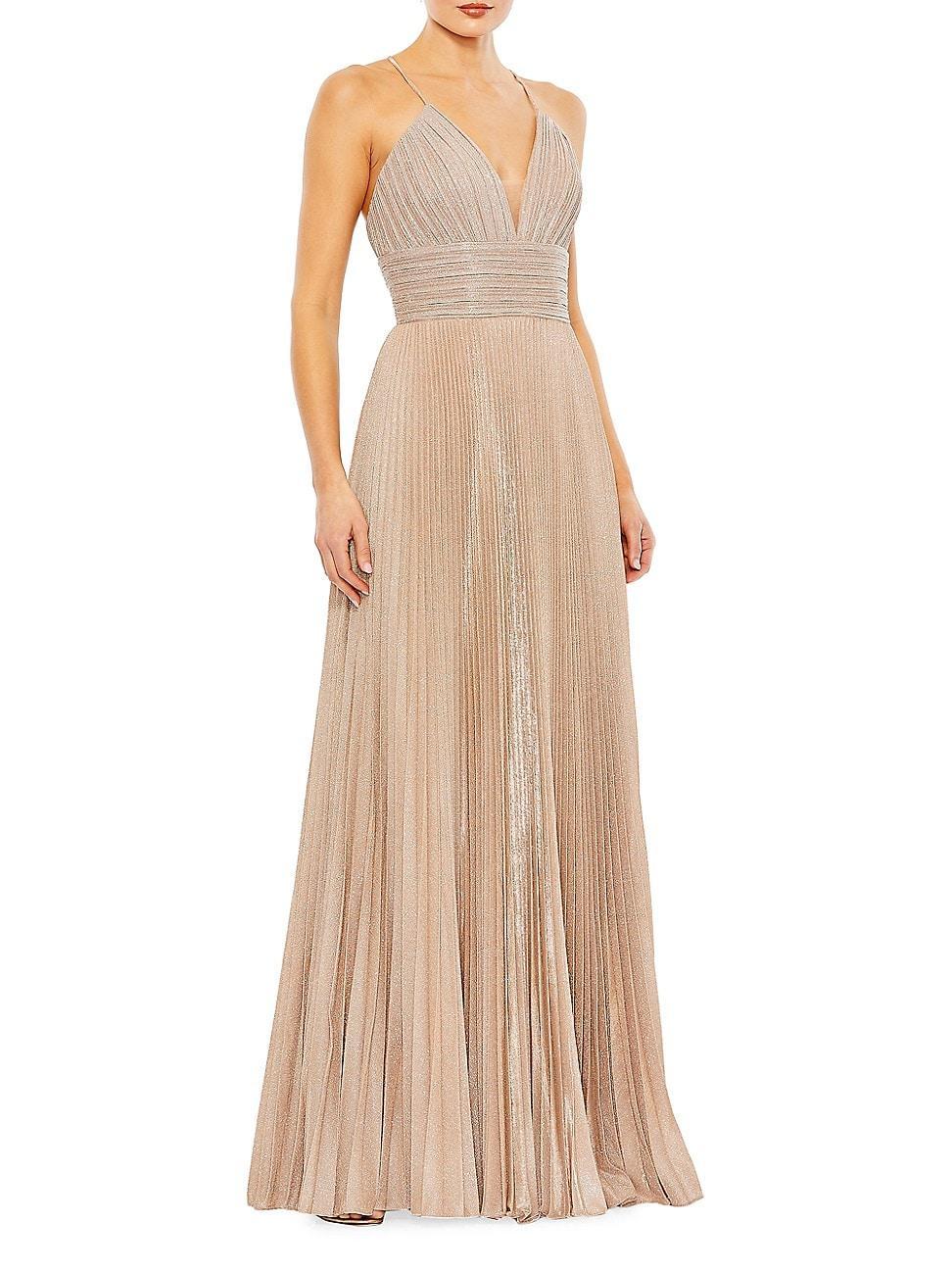 Womens Ieena Pleated Shimmer Gown Product Image