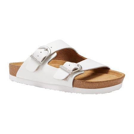 Eastland Cambridge Womens Slide Sandals White Product Image