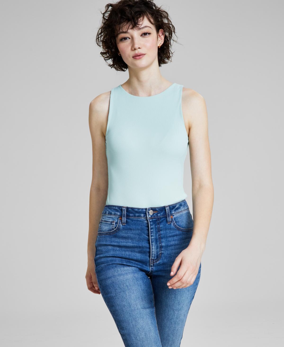 Women's Sleeveless Ribbed Double Layered Bodysuit, Created for Macy's Product Image