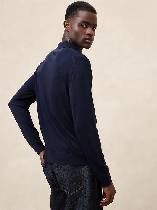 Merino Polo Sweater Product Image