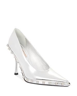 Valentino Garavani Womens Pointed Toe Rockstud Pumps Product Image