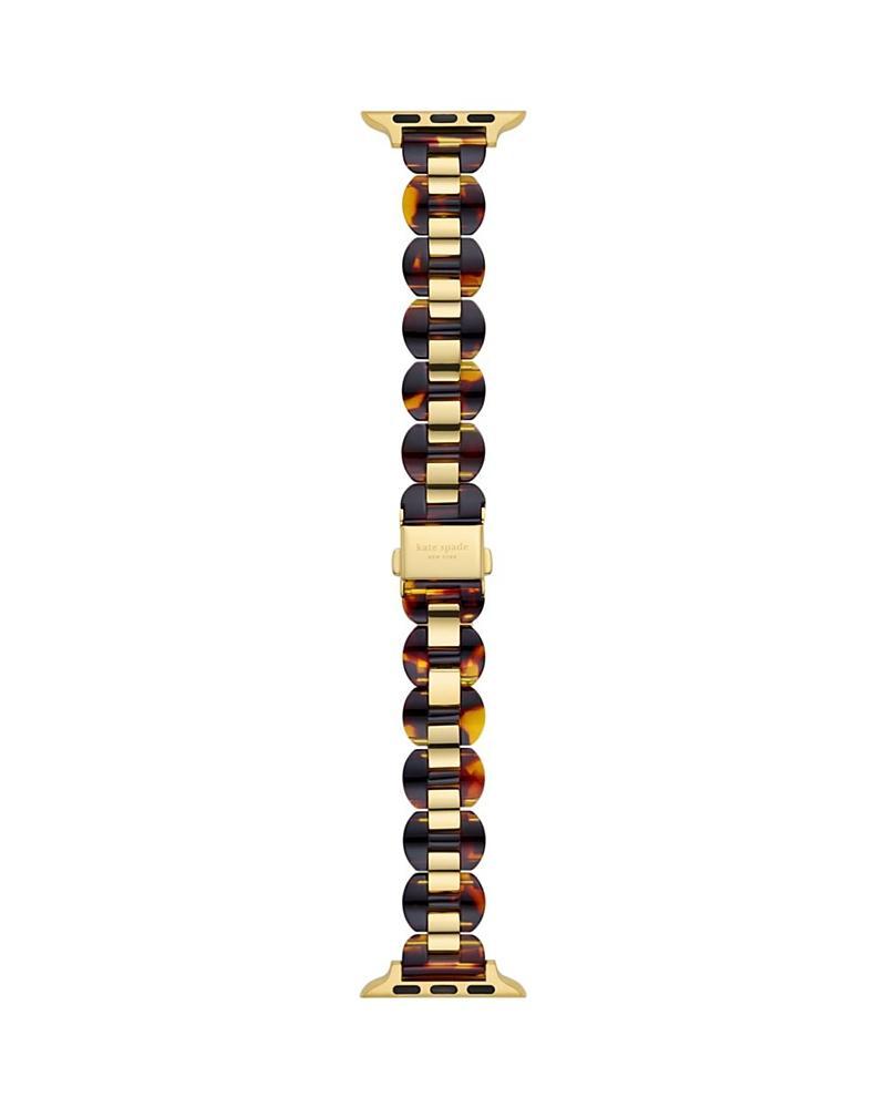 kate spade new york Apple Watch Gold Tone & Tortoise Scalloped Bracelet, 38mm-49mm Product Image