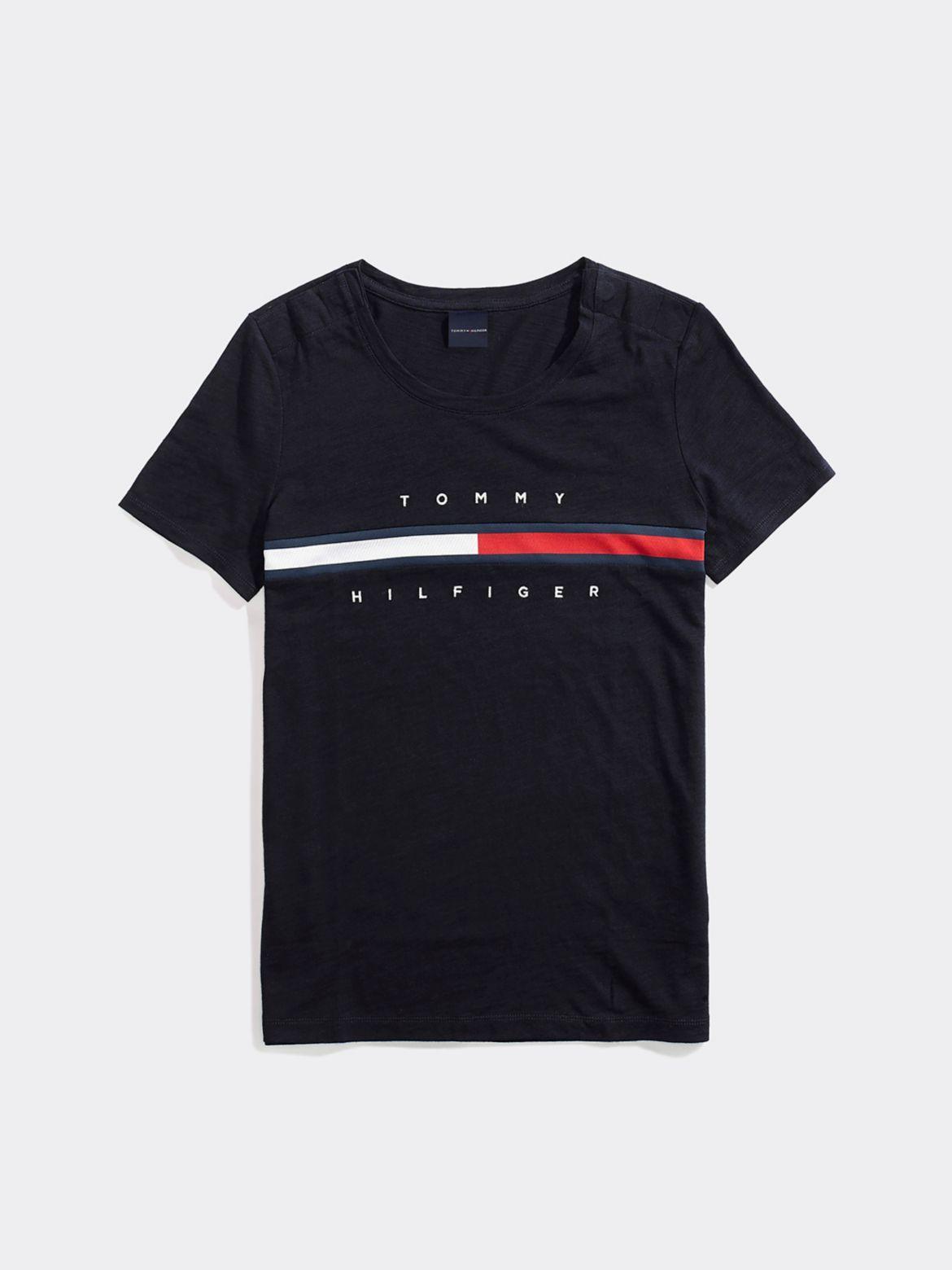 Tommy Hilfiger Women's Stripe Signature T-Shirt Product Image