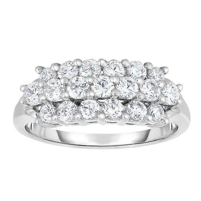 14k White Gold 1 1/2 Carat T.W. Diamond Band Ring, Womens Product Image