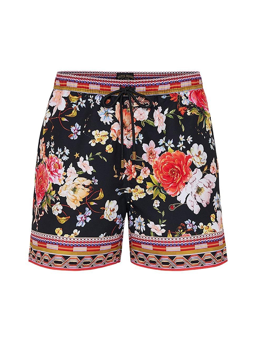 Mens Floral Printed Board Shorts Product Image