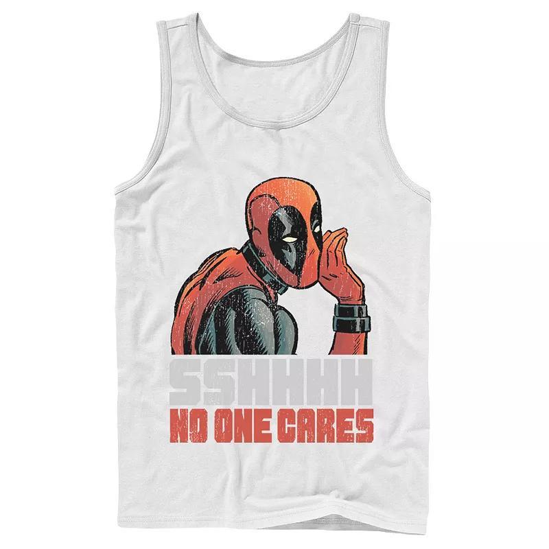 Mens Marvel Deadpool SSHHHH No One Cares Whisper Graphic Tank Top Product Image