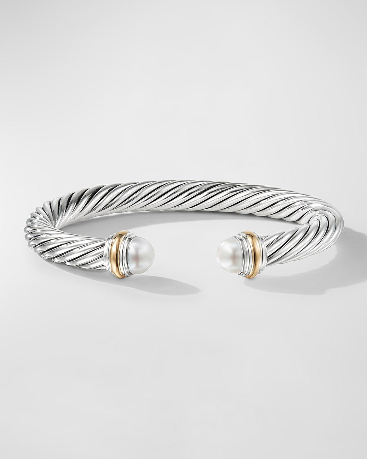 Womens Classic Cable Bracelet In Sterling Silver Product Image