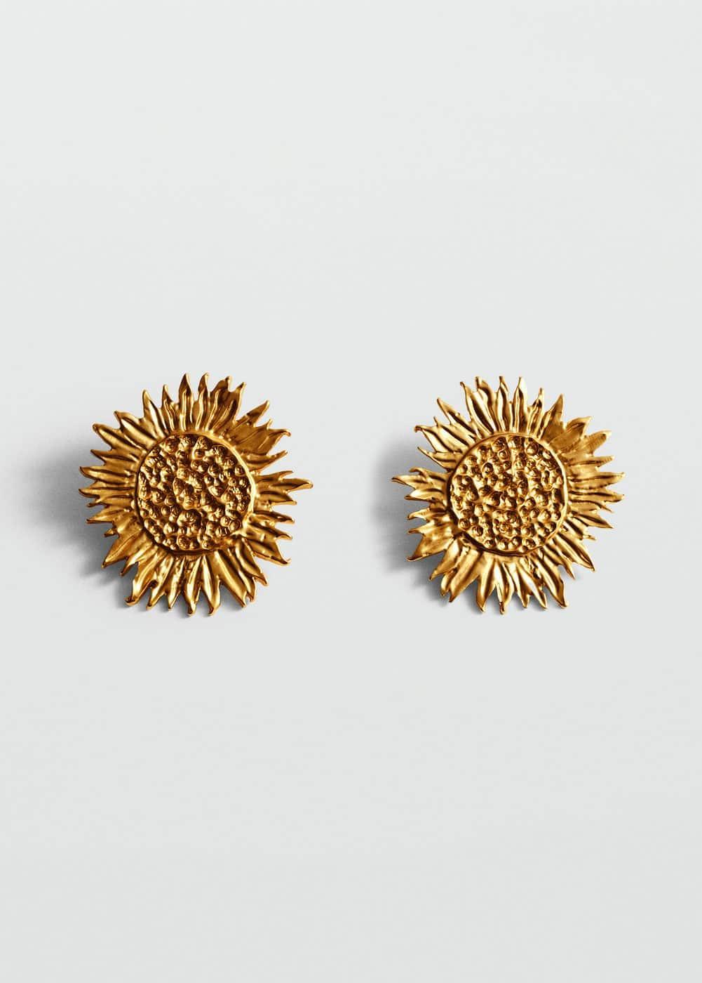 MANGO - Maxi flower earrings - One size - Women Product Image