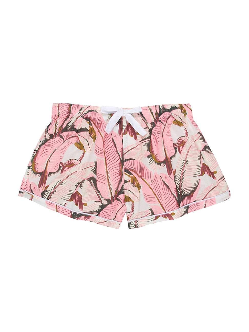 Womens Martinique Banana Leaf Boxer Shorts Product Image