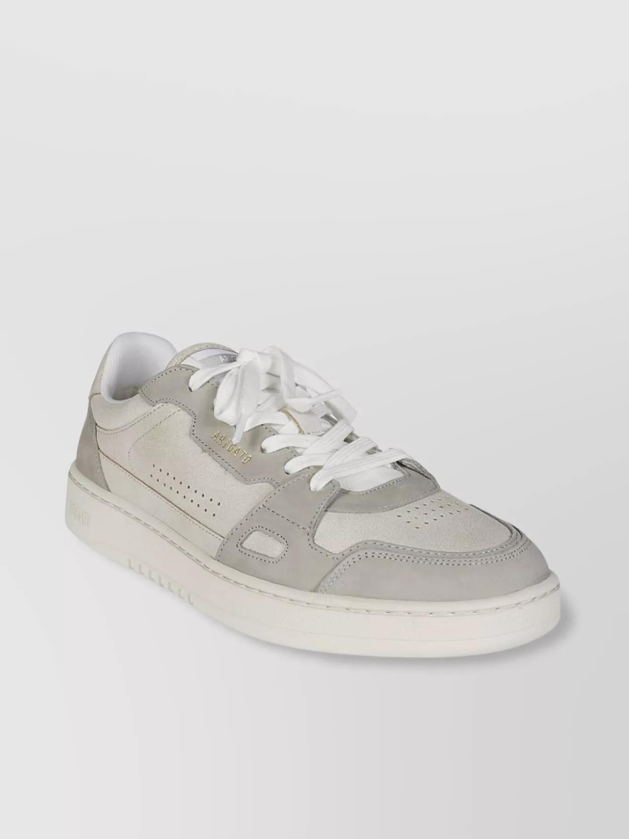 Dice Lo Panelled Leather Sneakers In Grey Product Image