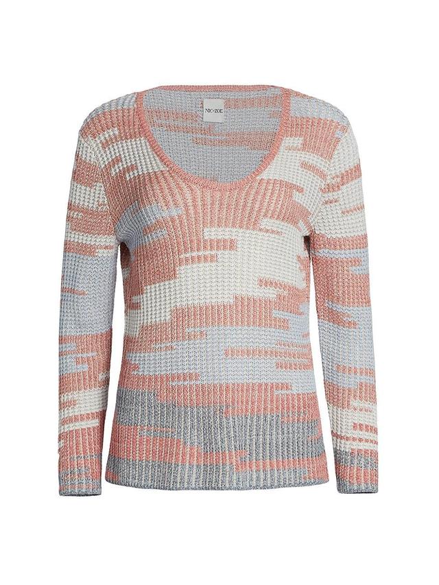 Womens Terracotta Sky Sweater - Red Multi - Size XL Product Image