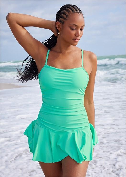 Skirted Bandeau One-Piece Product Image