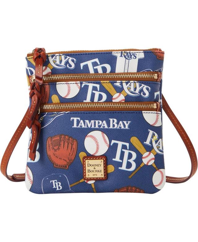 Womens Dooney & Bourke Tampa Bay Rays Game Day Triple Zip Crossbody Purse Product Image