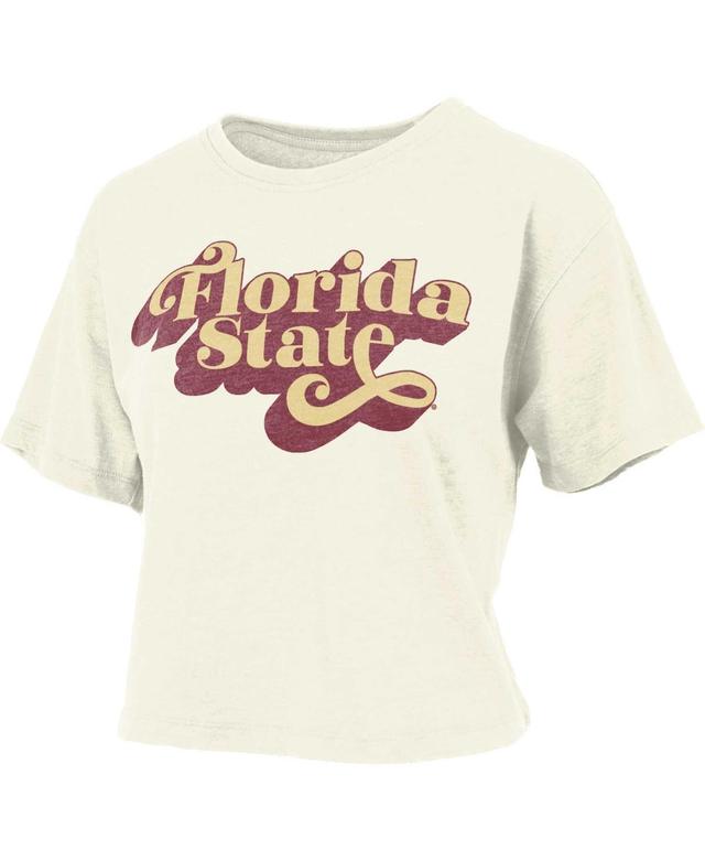 Womens Pressbox White Florida State Seminoles Vintage-Like Easy T-shirt Product Image